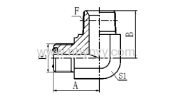 90° ELBOW ORFS MALE NPT MALE HYDRAULIC ADAPTER FITTING ELBOW