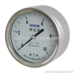 Capsule pressure gauge