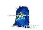 Customized Blue Cool 210D Polyester Promotional Drawstring Backpacks / Bags Economic