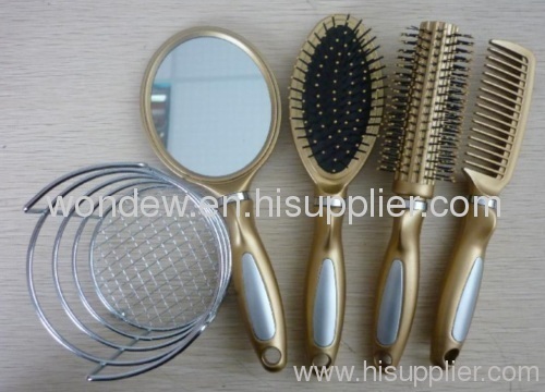 Plastic hair brsuh set plastic hair combs set hairbrush
