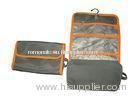 420D Polyester Ladies Camping Folding Travel Toiletry Bags With Mesh Pocket, Zipper