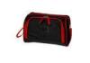 Black, Red 600D Polyester Cute Cosmetic Bags with Front Pocket OEM / ODM