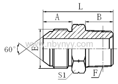 JIS GAS MALE HYDRAULIC ADAPTER FITTING ELBOW PIPE CONNECTOR