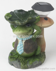 Resin solar frog lamp