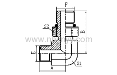 ELBOW ORFS MALE HYDRAULIC ADAPTER FITTING ELBOW PIPE FITTING