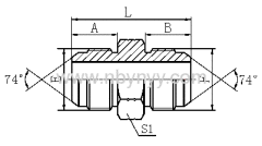 1J JIC MALE 74° CONE HYDRAULIC ADAPTER FITTING ELBOW PIPE FITTING