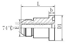 1JFS JIC MALE 74° CONE / S-SERIES FLANGE ISO 6162-2 HYDRAULIC ADAPTER FITTING ELBOW PIPE FITTING