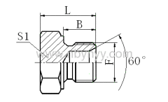 METRIC MALE PLUGHYDRAULIC ADAPTER FITTING ELBOW PIPE FITTING