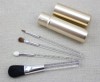 4PCS Goat Hair mini cosmetic brush set with Aluminum Tube