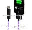 Fashion Purple Sync Flashing USB Cable, EL Cool Light Cable For Iphone5