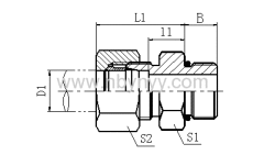 1CO/1DO UN UNF THREAD STUD ENDS HYDRAULIC ADAPTER FITTING ELBOW PIPE FITTING