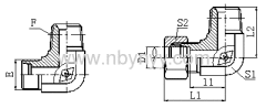 1CT9-SP/1DT9-SP 90° ELBOW BSPT MALE HYDRAULIC ADAPTER FITTING ELBOW PIPE FITTING