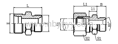 BSP THREAD 60° CONE SEALING HYDRAULIC ADAPTER FITTING ELBOW