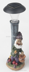 Resin solar dwarf light