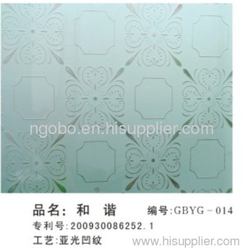 Acid etched glass GBYG-014A