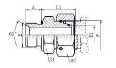 BSP THREAD WITH CAPTIVE SEAL HYDRAULIC ADAPTER FITTING