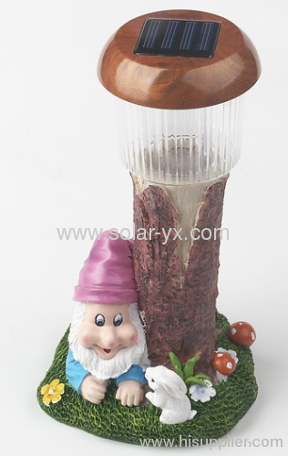 Resin solar dwarf light