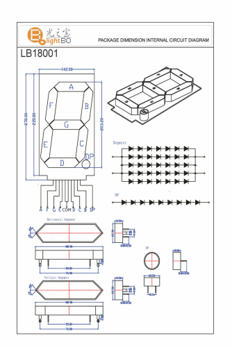 Display a led a sette segmenti di grandi dimensioni da 8 pollici per uso interno o semi-esterno