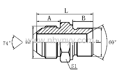 JIC MALE HYDRAULIC ADAPTER FITTING ELBOW PIPE FITTING