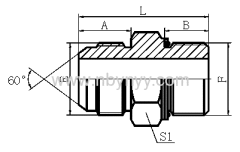 JIS METRIC MALE HYDRAULIC ADAPTER FITTING ELBOW PIPE FITTING