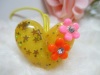 Children Hair accessories, Children Hair ornament Fancy Handmade DBFS1104 Heart Hair Rubber Band /Hair Elastic Band