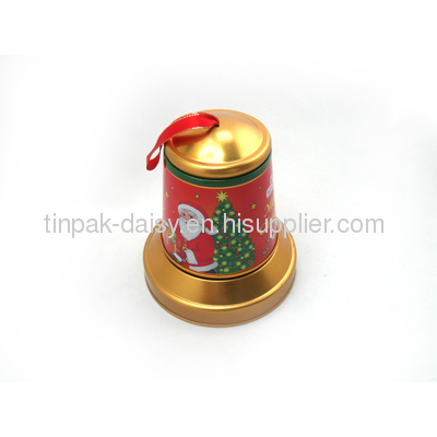 bell shaped chocolate gift tin