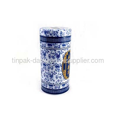 airtight tin box,round metal tea tin box with airproof lid, metal tea tin box, donguan box supplier