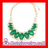 Women's Crystal Statement Chunky Ellips Resin Beaded Bib Necklace