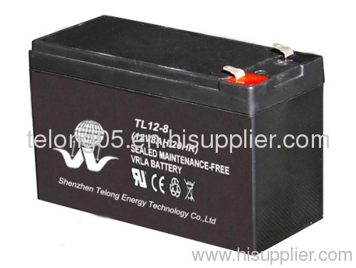 good sealed performance alarm system battery 12V8AH