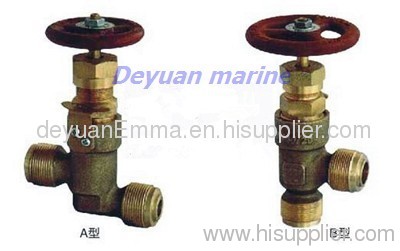 marine male thread bronze stop check valve