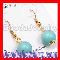 2013 Blue Plastic Beads Bubble Earrings Wholesale
