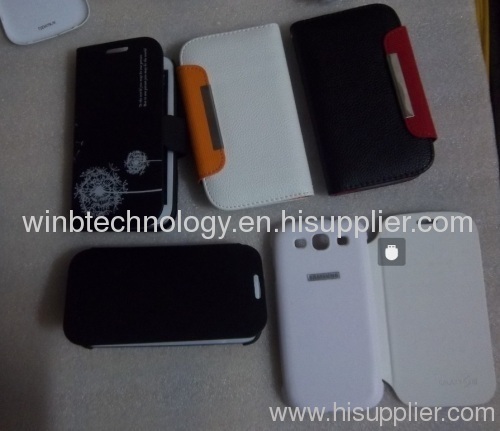wallet flip cover for i9300 black and white various color