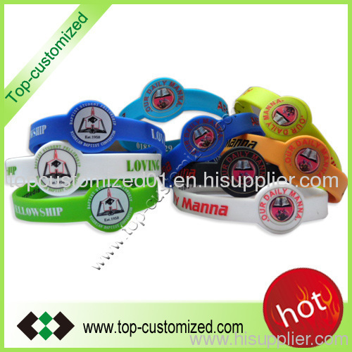 fashion silicone bracelet and bangle