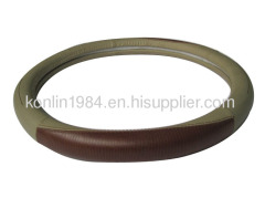 GENUINE LEATHER-CAR STEERING WHEEL COVER