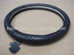 GENUINE LEATHER-CAR STEERING WHEEL COVER