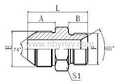 METRIC MALE 74° CONE/BSP MALE HYDRAULIC ADAPTER FITTING PIPE