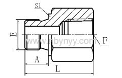 METRIC MALE WITH BONDED SEAL/NPT FEMALE HYDRAULIC ADAPTER