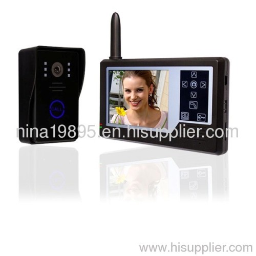 Clear night viewing 3.5 inch touch wireless video door phone intercom system