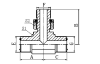 AFGF-OG ORFS MALE O-RING / BSP MALE O-RING BRANCH TEE HYDRAULIC ADAPTER FITTING ELBOW PIPE FITTING