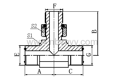 ORFS MALE/BSP MALE O-RING BRANCH TEE HYDRAULIC ADAPTER PIPE