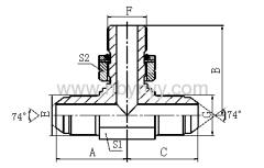 AJGJ-OG 90° ELBOW JIC MALE 74° CONE / BSP MALE O-RING BRANCH TEE HYDRAULIC ADAPTER FITTING ELBOW PIPE FITTING