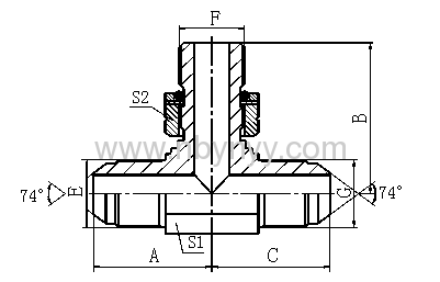 90° ELBOW BRANCH TEE HYDRAULIC ADAPTER FITTING ELBOW PIPE
