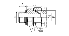 BSP THREAD STUD ENDS HYDRAULIC ADAPTER FITTING ELBOW PIPE