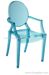 Kids Crystal Plastic ergonomic Louis Ghost dining arm Chairs