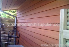 Outdoor strand woven bamboo wall cladding