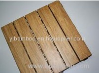 Outdoor strand woven bamboo deck tile