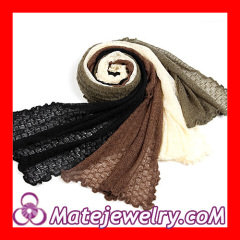 Mori Girl Fashion Plain Hollow Knitted Shawls Stoles And Scarves For Women