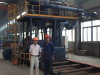 Steel plate shot blasting machines with roller conveyor auto painting and drying system