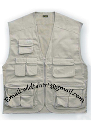 Plus Size Pure Cotton Outdoor Baggy Photographer's Vest with Mesh