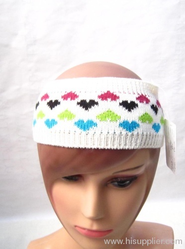 Acrylic jacquard knitted headband